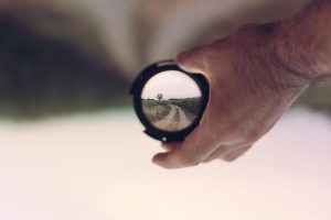 lens viewing a landscape